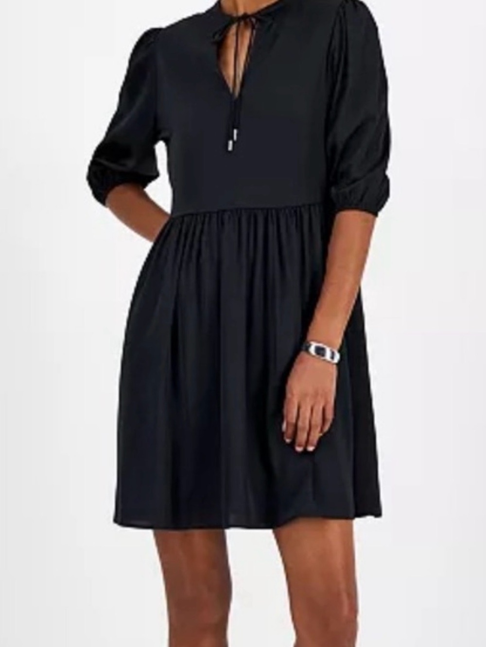 Hugo Boss Black Derena Tie-Neck Mini Dress